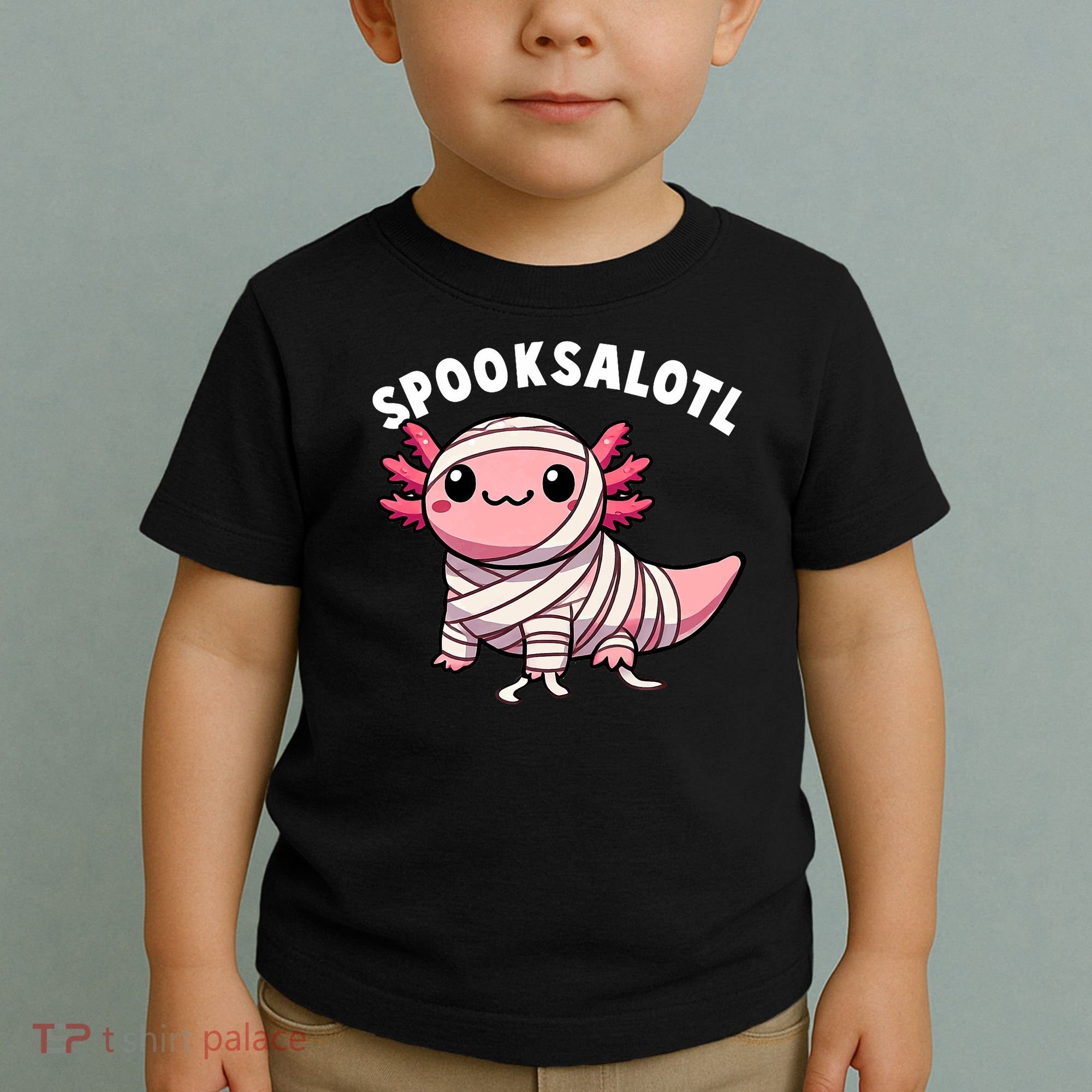 Halloween Axolotl Spooksalotl Funny Axolotl Toddler T-Shirt