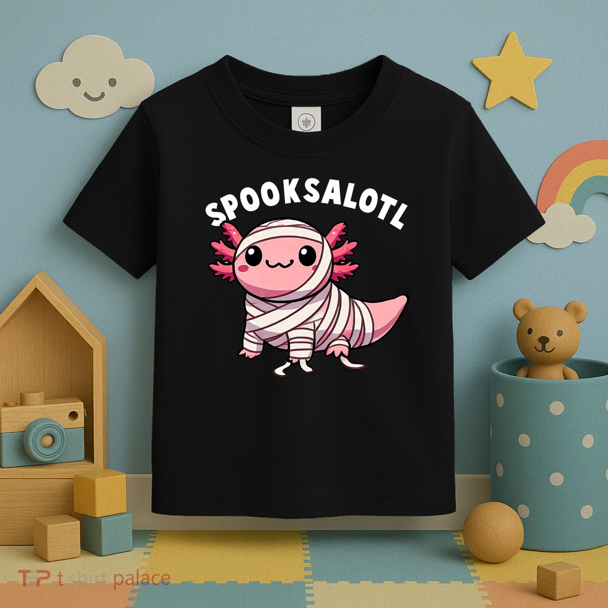 Halloween Axolotl Spooksalotl Funny Axolotl Toddler T-Shirt