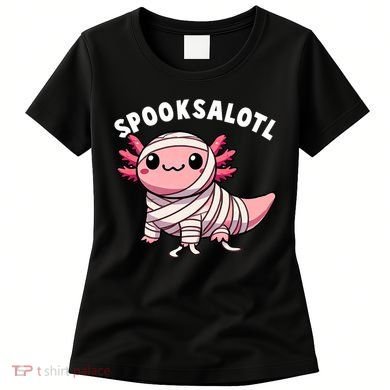 Halloween Axolotl Spooksalotl Funny Axolotl Women's T-Shirt