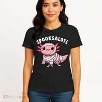 Halloween Axolotl Spooksalotl Funny Axolotl Women's T-Shirt thumb 4