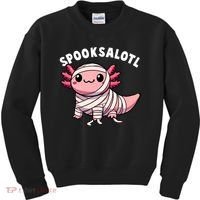 Halloween Axolotl Spooksalotl Funny Axolotl Kids Sweatshirt thumb 0