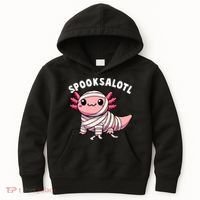 Halloween Axolotl Spooksalotl Funny Axolotl Kids Hoodie thumb 0
