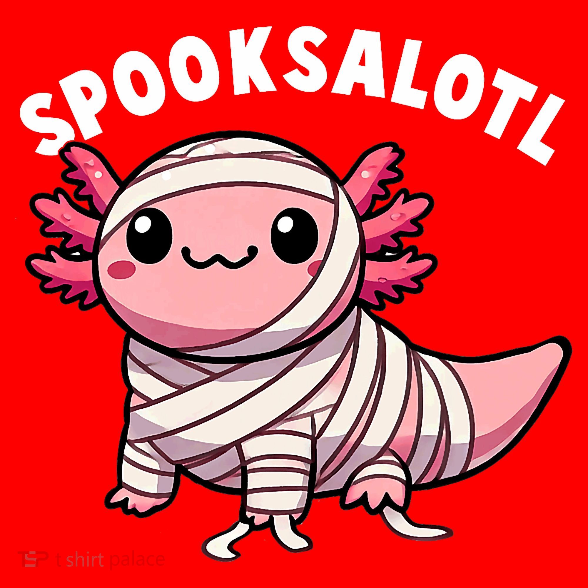 Halloween Axolotl Spooksalotl Funny Axolotl Santa Hat