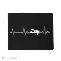 Heartbeat Airplane Single Engine EKG Aviator Flying Pilot Mousepad thumb 0