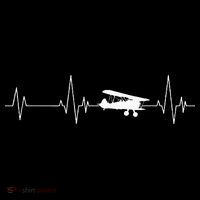 Heartbeat Airplane Single Engine EKG Aviator Flying Pilot Baby Bodysuit thumb 2