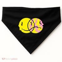 Happy And Sad Emoji USA-Made Doggie Bandana thumb 0