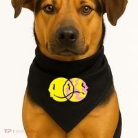 Happy And Sad Emoji USA-Made Doggie Bandana thumb 1