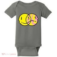 Happy And Sad Emoji Baby Bodysuit thumb 0
