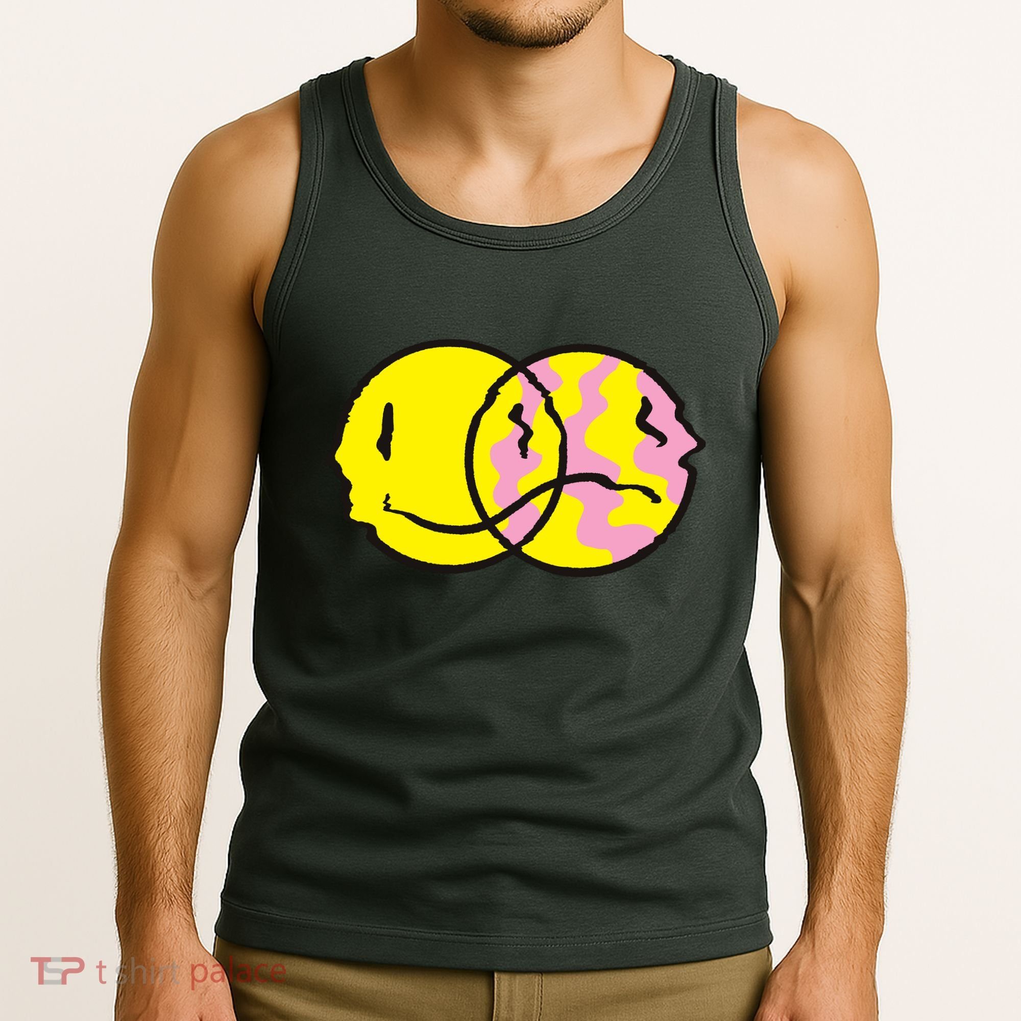 Happy And Sad Emoji Tank Top
