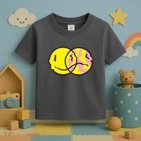 Happy And Sad Emoji Toddler T-Shirt thumb 3