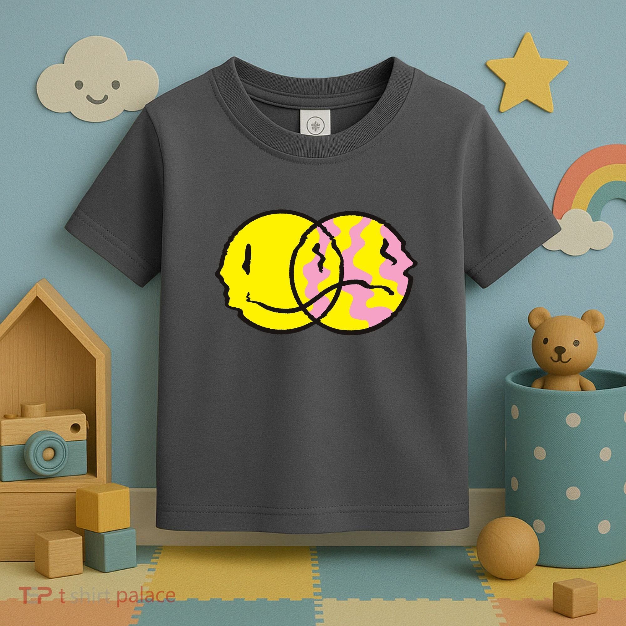 Happy And Sad Emoji Toddler T-Shirt