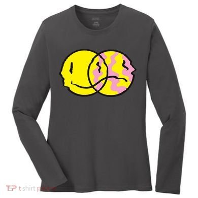 Happy And Sad Emoji Women's Long Sleeve Shirt