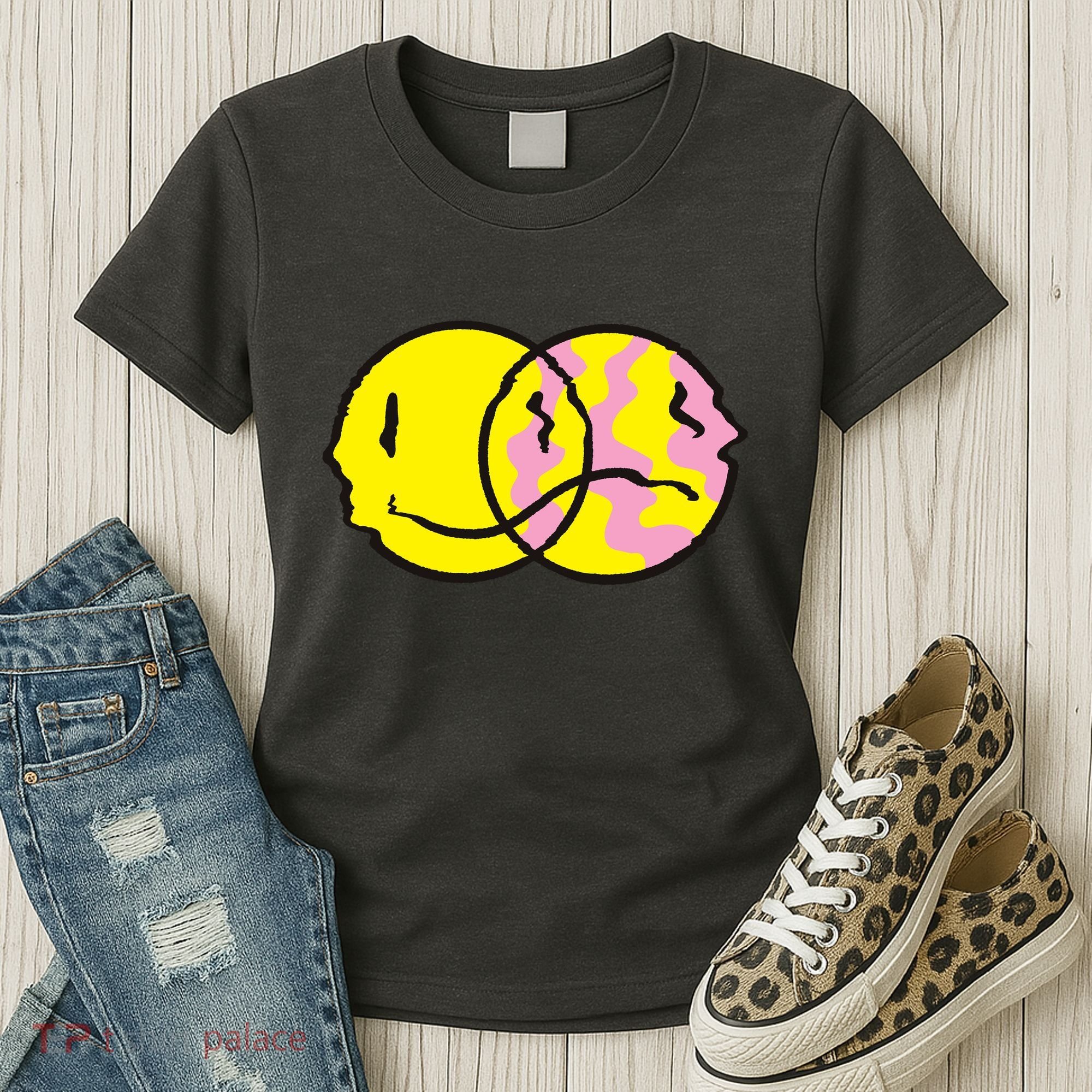 Happy And Sad Emoji Women's T-Shirt