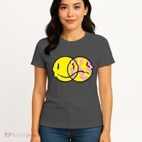 Happy And Sad Emoji Women's T-Shirt thumb 4