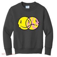 Happy And Sad Emoji Kids Sweatshirt thumb 0