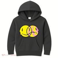Happy And Sad Emoji Kids Hoodie thumb 0
