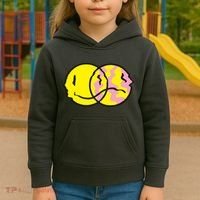 Happy And Sad Emoji Kids Hoodie thumb 3