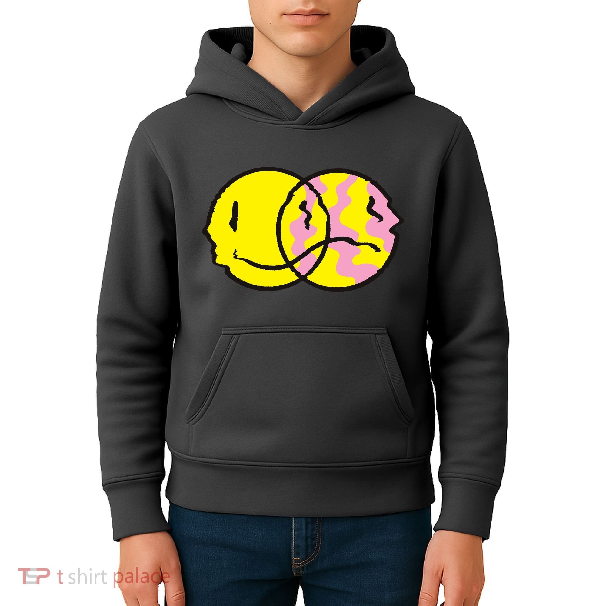 Happy And Sad Emoji Kids Hoodie