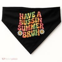 Have A Summer Bruh Funny Teacher Last Day Of School USA-Made Doggie Bandana thumb 0