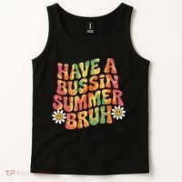 Have A Summer Bruh Funny Teacher Last Day Of School Tank Top thumb 2