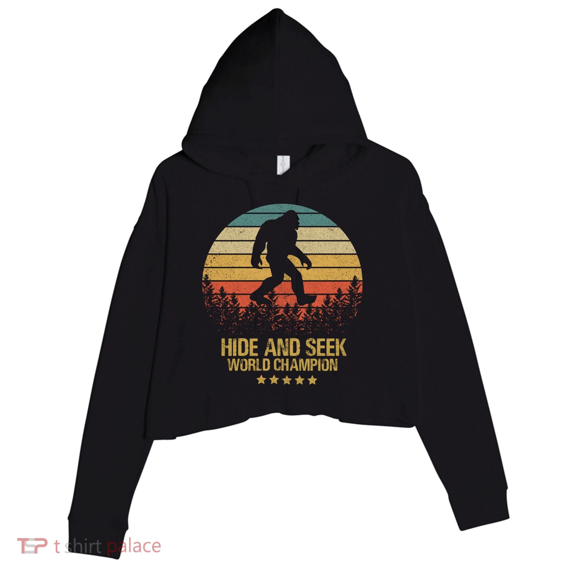 Hide And Seek World Champion Sasquatch Crop Fleece Hoodie