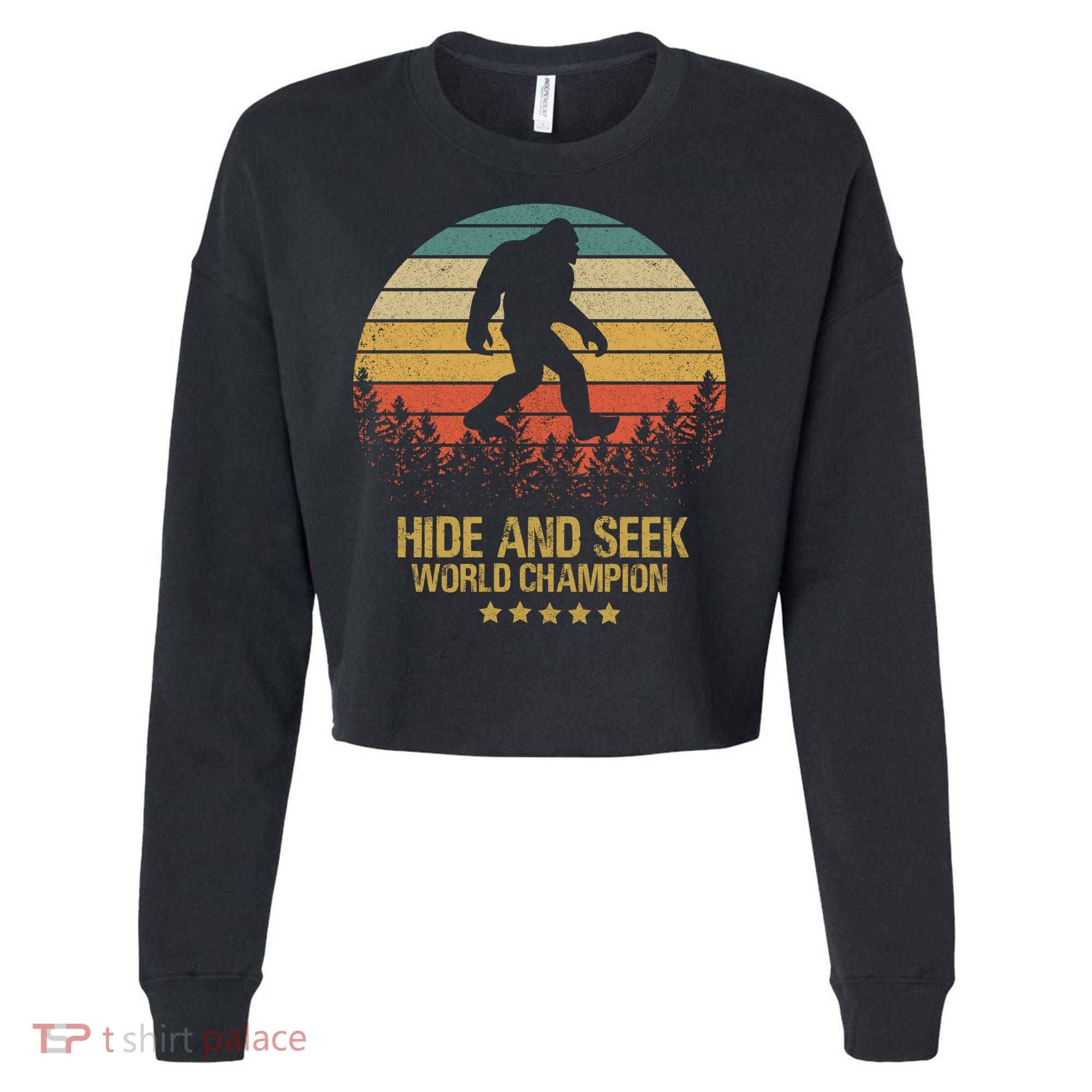 Hide And Seek World Champion Sasquatch Cropped Pullover Crew