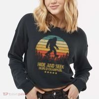 Hide And Seek World Champion Sasquatch Cropped Pullover Crew thumb 2