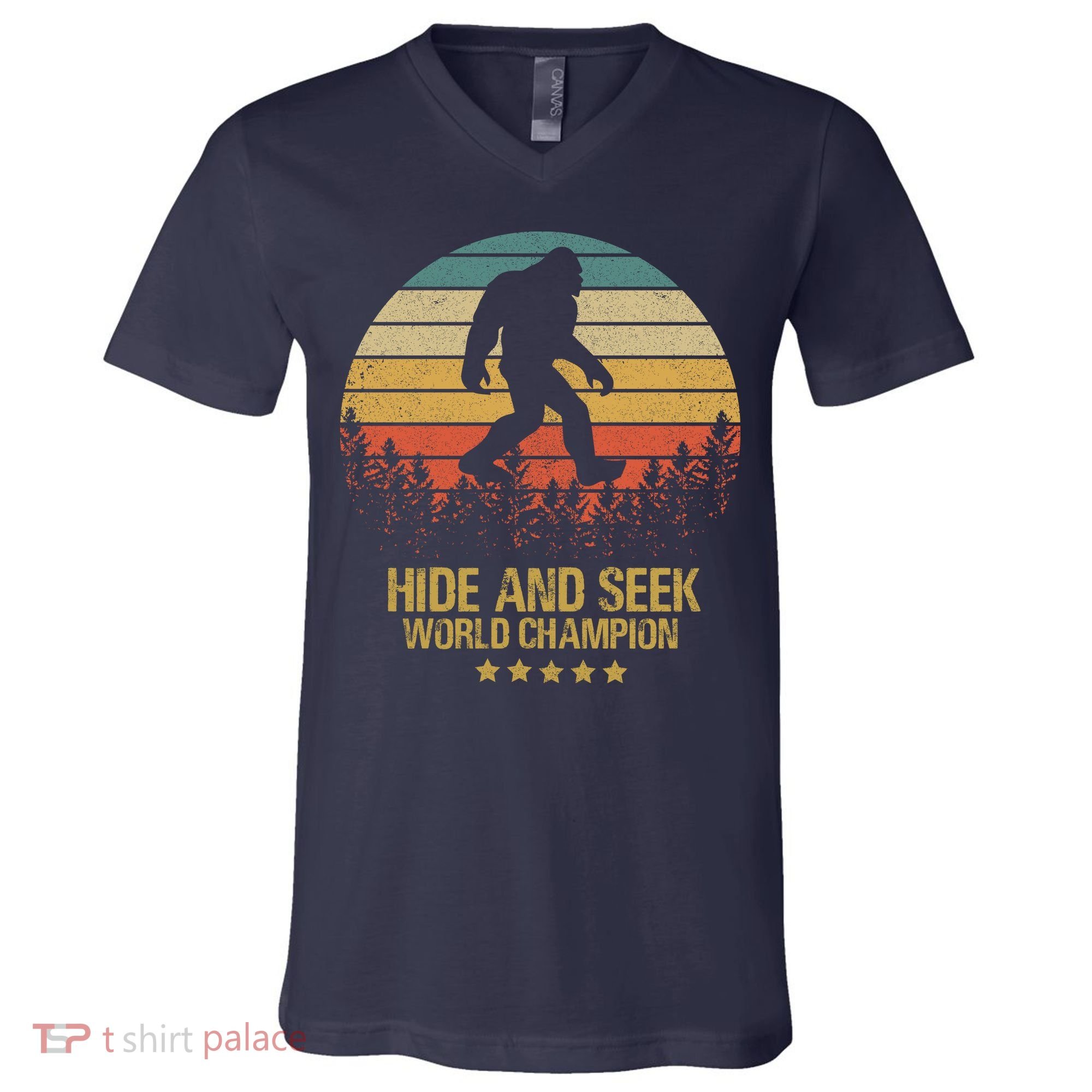 Hide And Seek World Champion Sasquatch V-Neck T-Shirt
