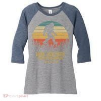 Hide And Seek World Champion Sasquatch Women's Tri-Blend 3/4-Sleeve Raglan Shirt thumb 0