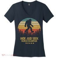 Hide And Seek World Champion Sasquatch Women's V-Neck T-Shirt thumb 0