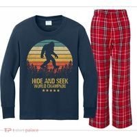 Hide And Seek World Champion Sasquatch Kids Long Sleeve Plaid Pajama Set thumb 0