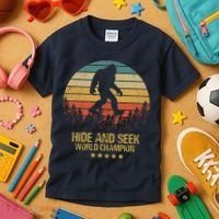 Hide And Seek World Champion Sasquatch Kids T-Shirt thumb 3