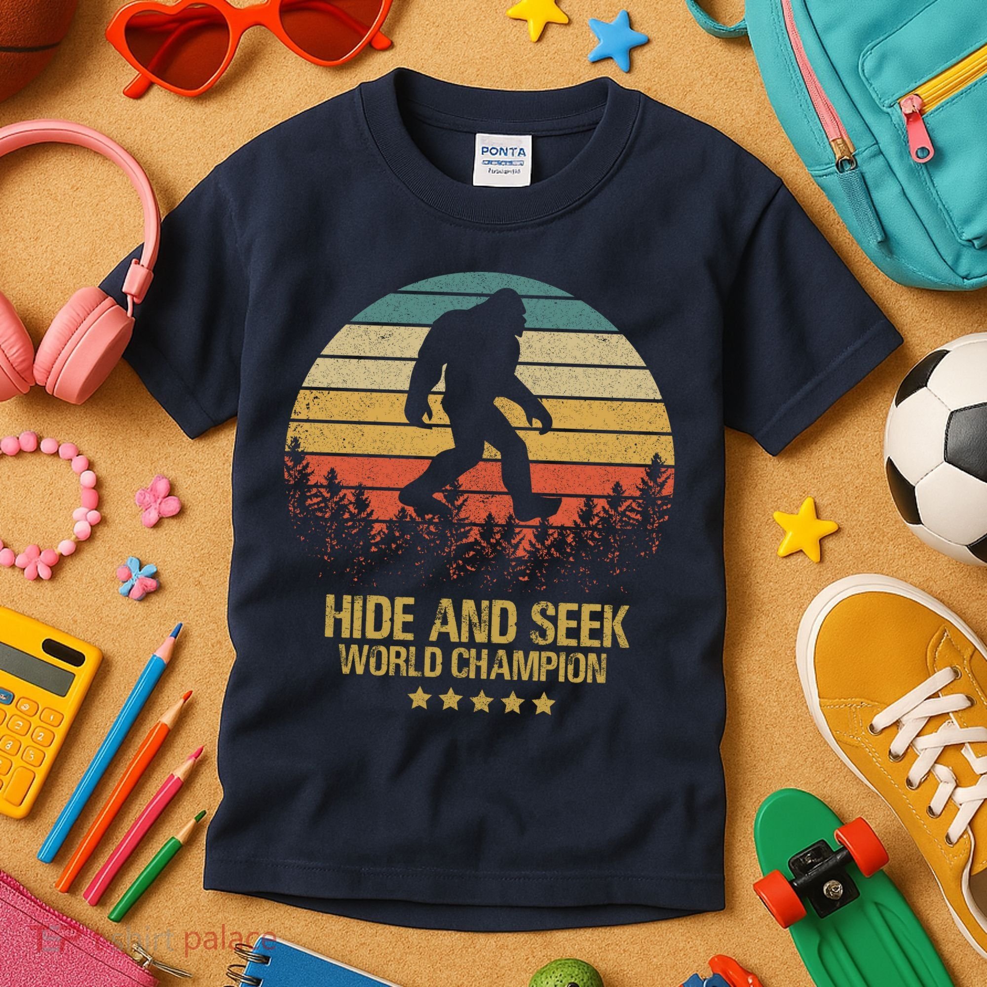 Hide And Seek World Champion Sasquatch Kids T-Shirt
