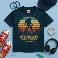Hide And Seek World Champion Sasquatch Kids Tie-Dye T-Shirt thumb 2