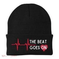 Heart Attack Surgery The Beat Goes On Survivor Rehab Recover Beanie thumb 0
