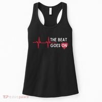 Heart Attack Surgery The Beat Goes On Survivor Rehab Recover Women's Tank Top thumb 0