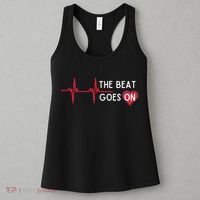 Heart Attack Surgery The Beat Goes On Survivor Rehab Recover Women's Tank Top thumb 3