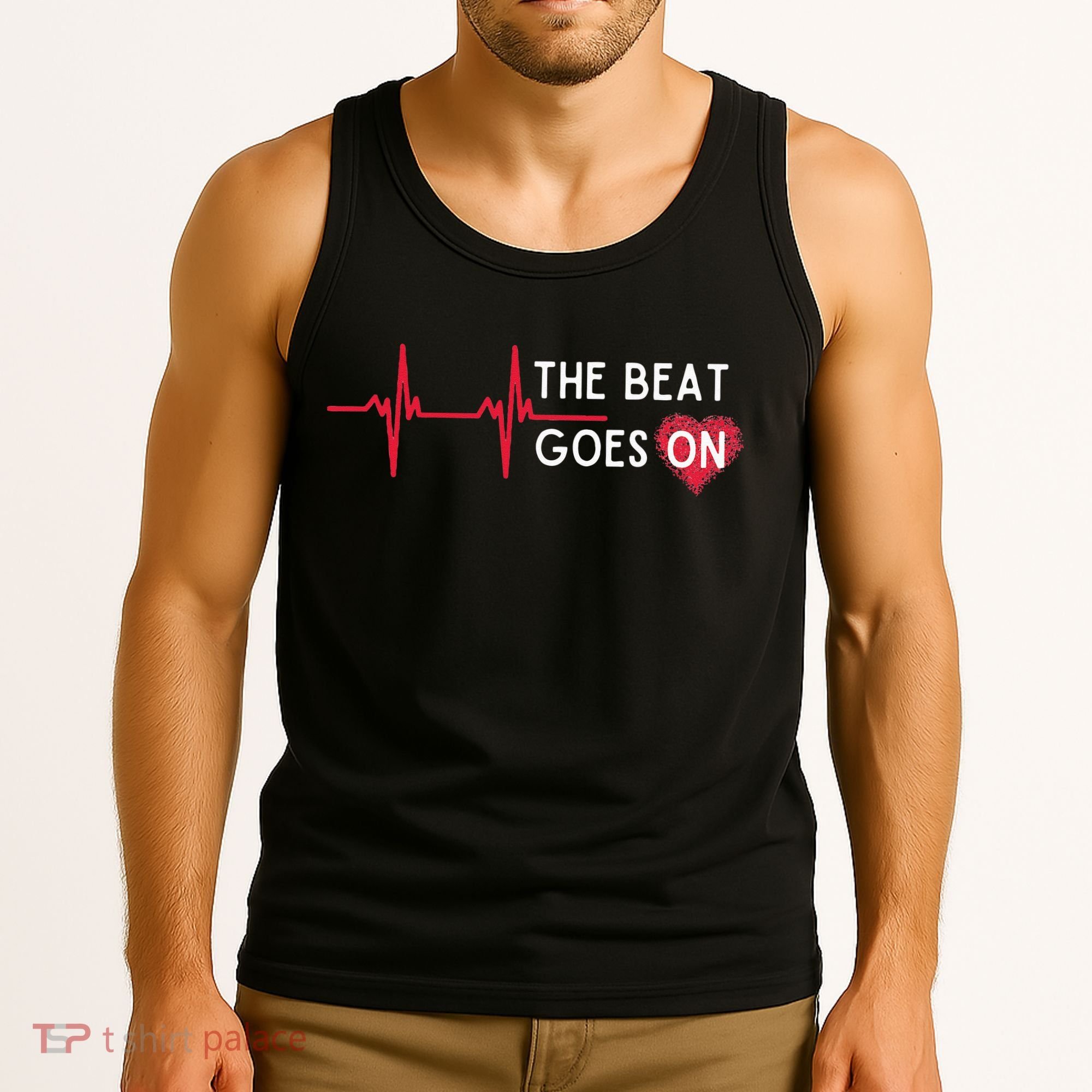 Heart Attack Surgery The Beat Goes On Survivor Rehab Recover Tank Top