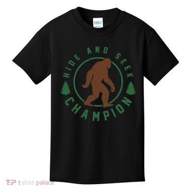 Hide And Seek Champion Sasquatch Big Foot Kids T-Shirt