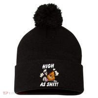 High As Shit Pom Pom 12in Knit Beanie thumb 0