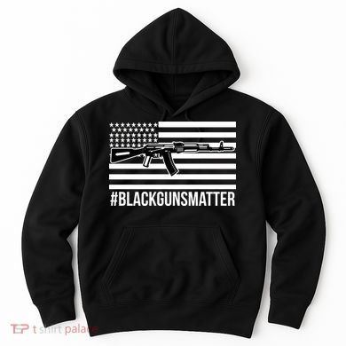 Hashtag Black Guns Matter #blackgunsmatter USA Flag Hoodie