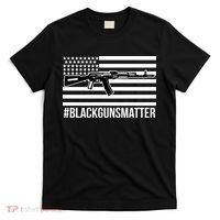Hashtag Black Guns Matter #blackgunsmatter USA Flag T-Shirt thumb 0