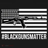 Hashtag Black Guns Matter #blackgunsmatter USA Flag T-Shirt thumb 7