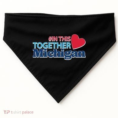 Hashtag In This Together Michigan USA-Made Doggie Bandana