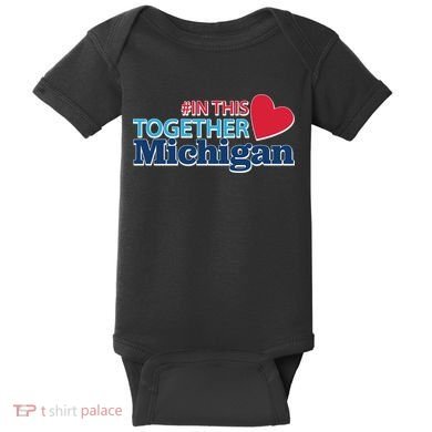 Hashtag In This Together Michigan Baby Bodysuit