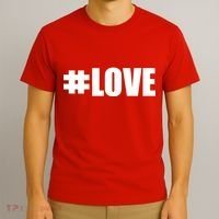 Hashtag Love #Love Valentine's Day Logo T-Shirt thumb 3