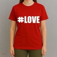 Hashtag Love #Love Valentine's Day Logo T-Shirt thumb 4