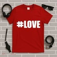 Hashtag Love #Love Valentine's Day Logo T-Shirt thumb 5