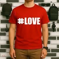 Hashtag Love #Love Valentine's Day Logo T-Shirt thumb 6