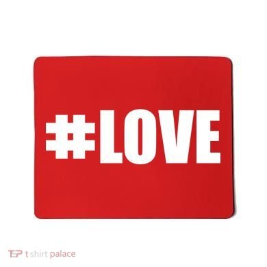 Hashtag Love #Love Valentine's Day Logo Mousepad